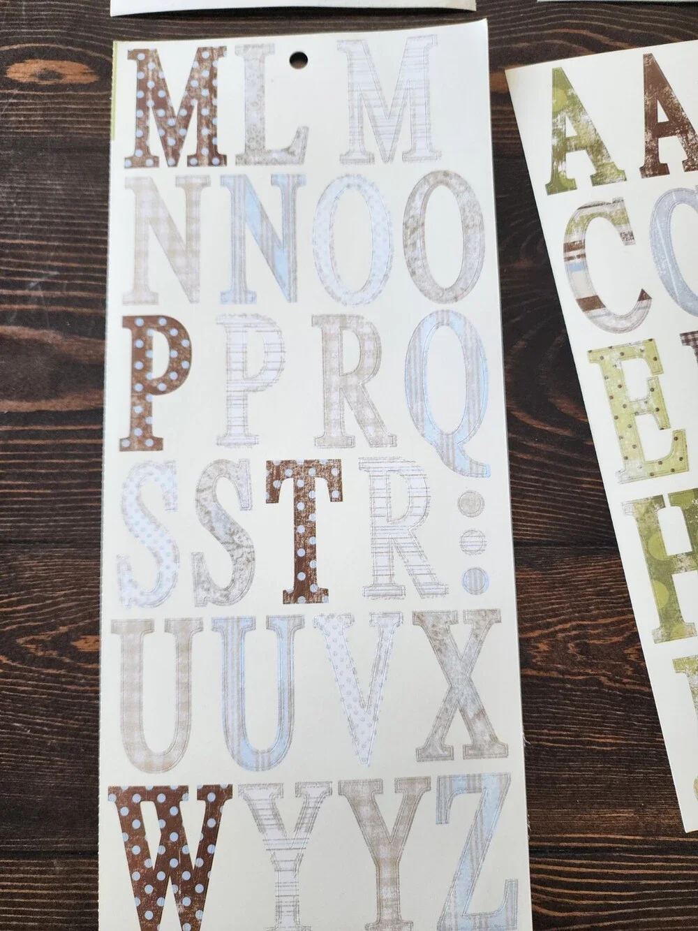 Scrapbooking Stickers Handsome Letters Alphabet Sheets Lot New Retired #22